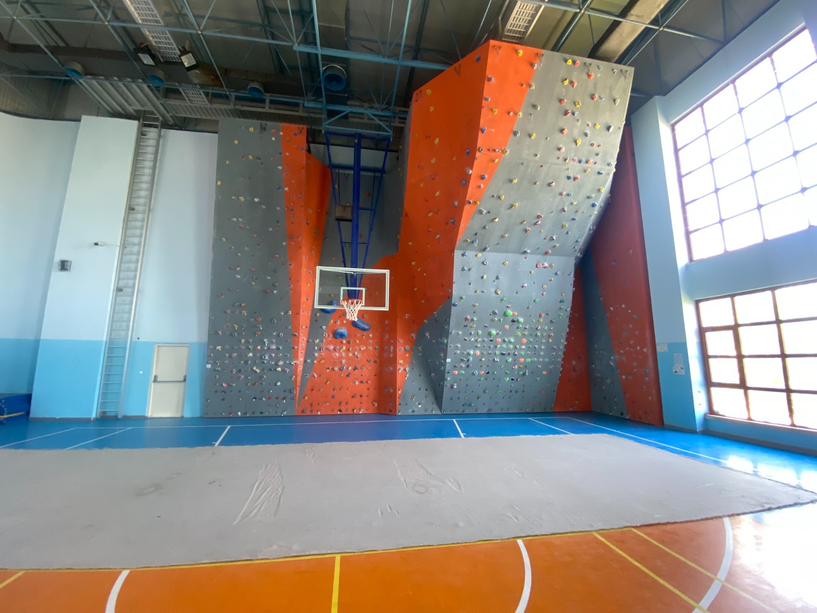 Climbing wall bouldering